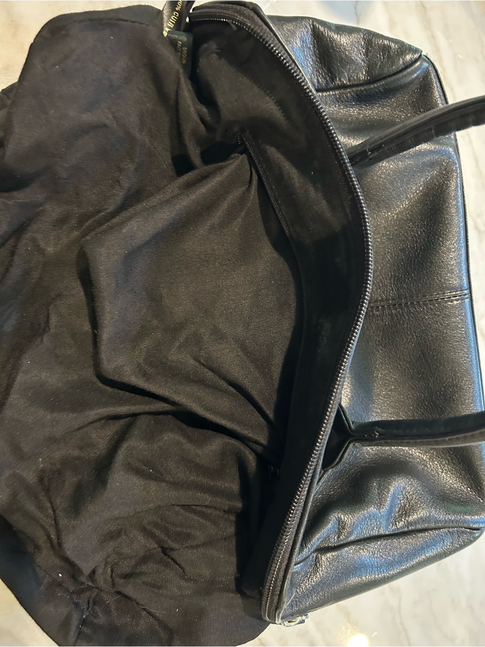 Etienne Aigner Black Leather Handbag Gold Hardware - Picture 8 of 10